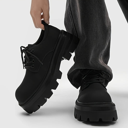 Men's Vintage Minimalist Low‑Top Lace‑Up Round Toe Shoes