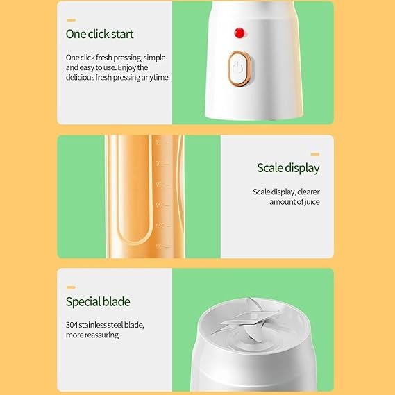 Portable USB Rechargeable Personal Blender - Smoothies, Shakes, Juices, Baby Food