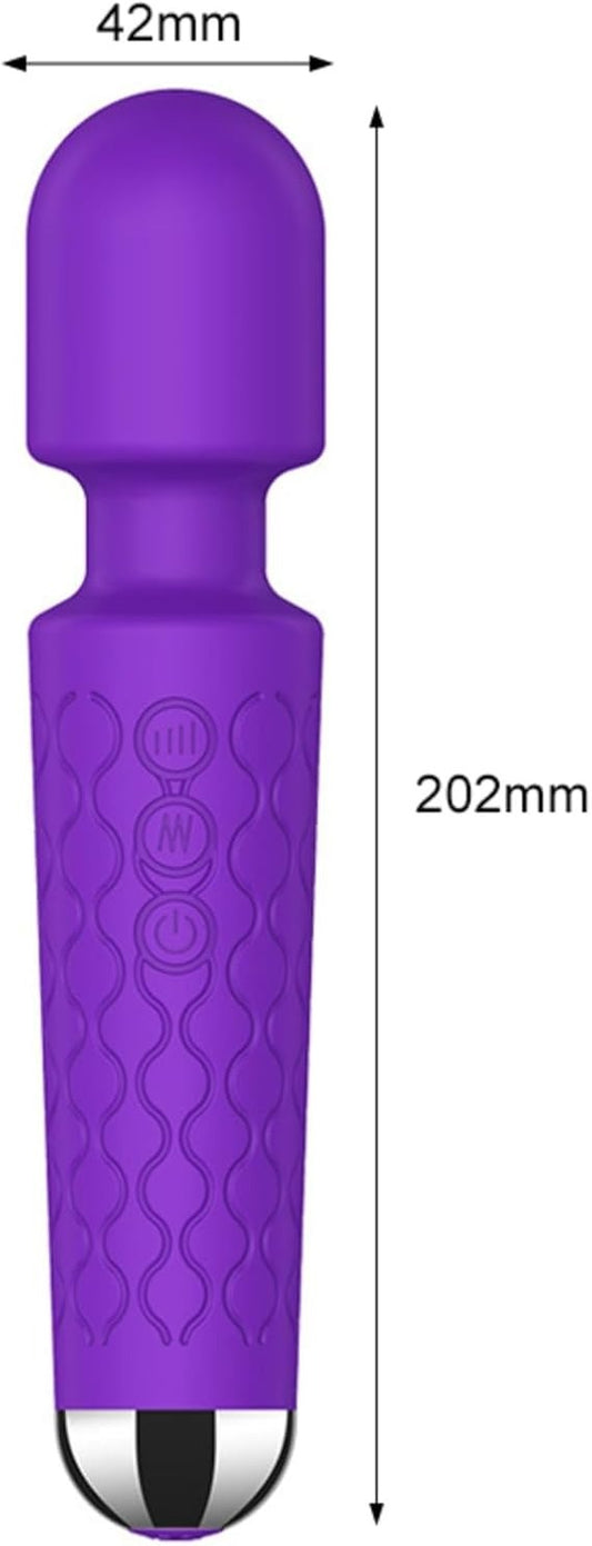 Waterproof Cordless Electric Body Massager with 8 Speeds and 20 Patterns