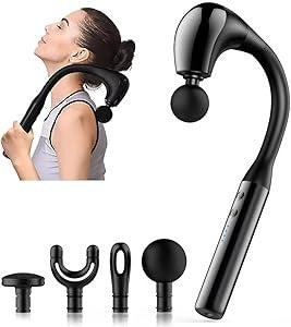 Ergonomic U-Shaped Deep Tissue Percussion Massager for Neck Back Pain Relief