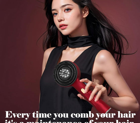 Premium Electric Scalp Massager: 360° Kneading, 72 Bristles, Oil Applicator, Waterproof Design