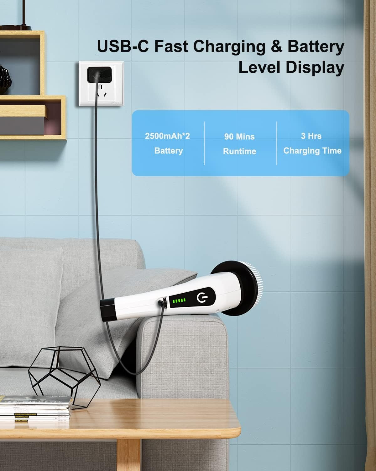 9-in-1 Electric Spin Scrubber: Versatile Brush Heads, Fast Charging, Adjustable Handle
