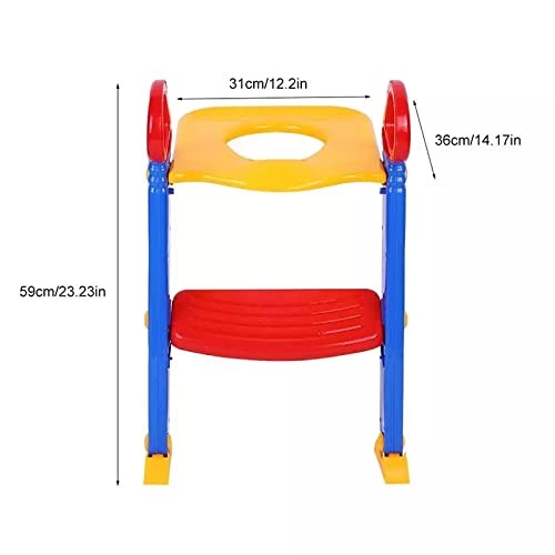 Adjustable Child Toilet Training Seat with Step Stool Ladder & Handles