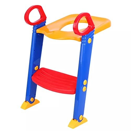 Adjustable Child Toilet Training Seat with Step Stool Ladder & Handles