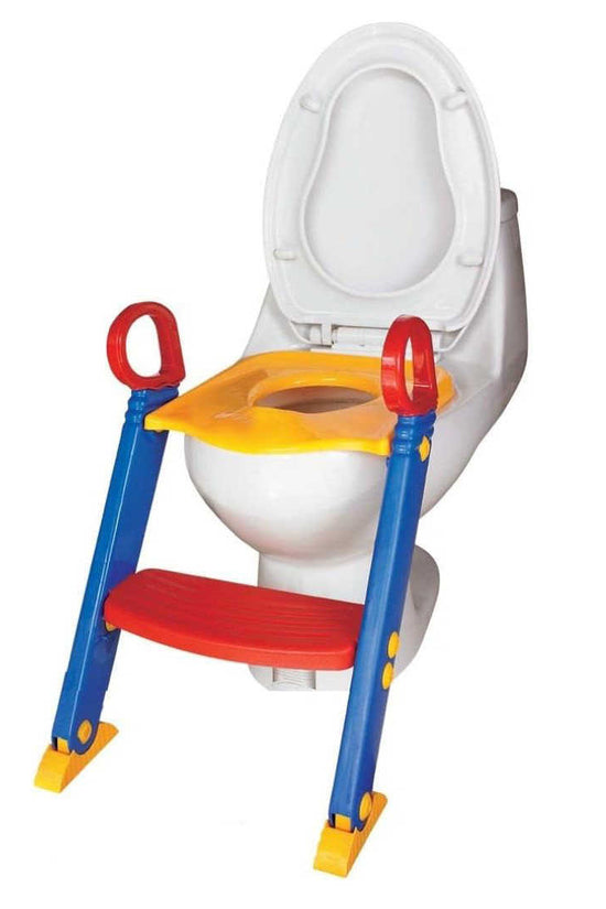 Adjustable Child Toilet Training Seat with Step Stool Ladder & Handles