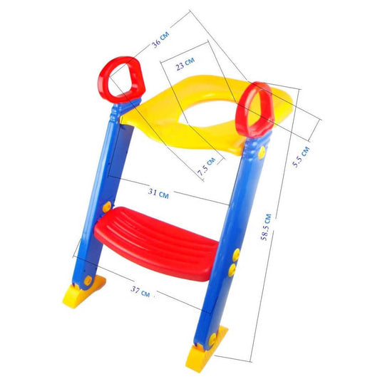 Adjustable Child Toilet Training Seat with Step Stool Ladder & Handles
