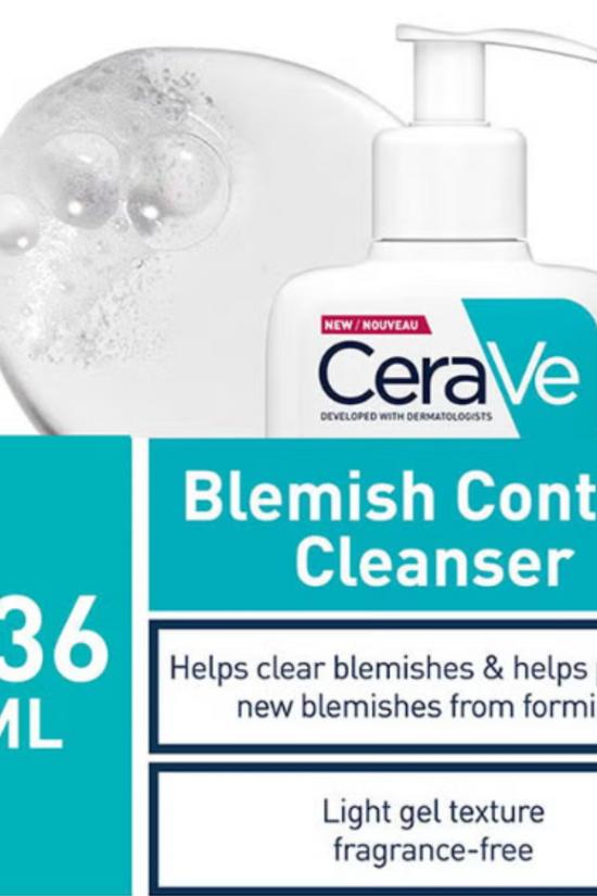 CeraVe Blemish Control Cleanser: Salicylic Acid Acne Treatment with Ceramides