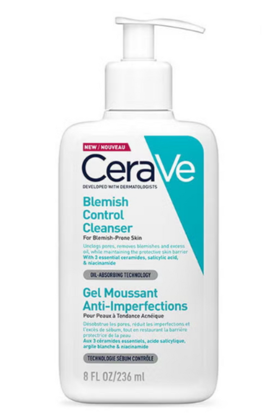 CeraVe Blemish Control Cleanser: Salicylic Acid Acne Treatment with Ceramides