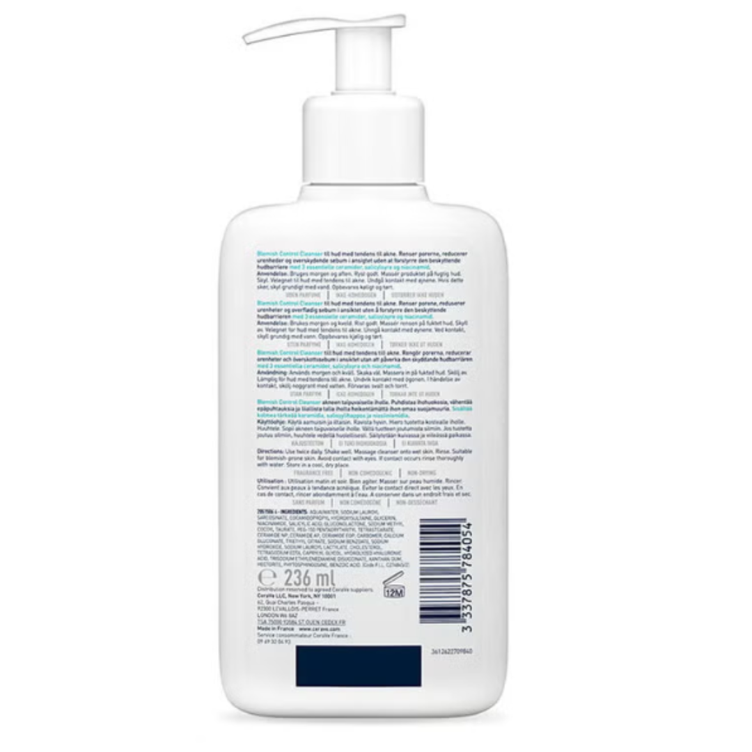 CeraVe Blemish Control Cleanser: Salicylic Acid Acne Treatment with Ceramides