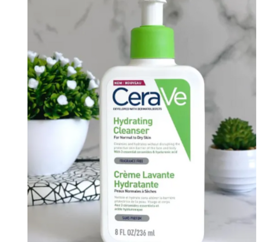 CeraVe Hydrating Facial Cleanser 236ml for Dry to Normal Skin