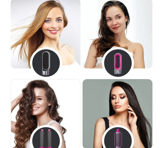 Wave Byte 5-in-1 Professional Hot Air Styler Brush Kit with Negative Ions