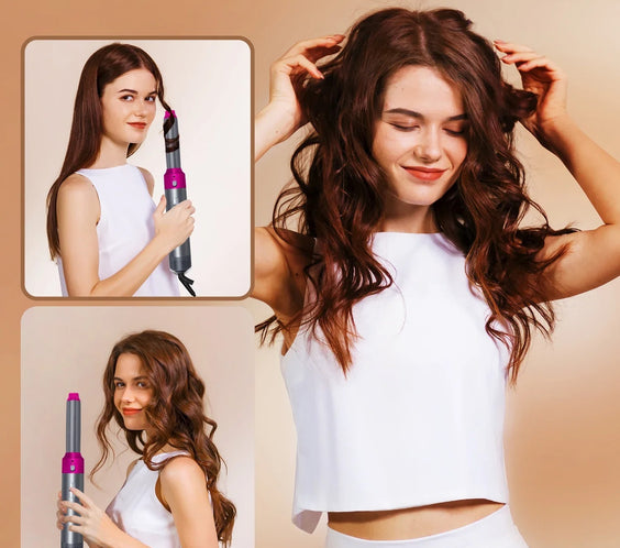 Wave Byte 5-in-1 Professional Hot Air Styler Brush Kit with Negative Ions