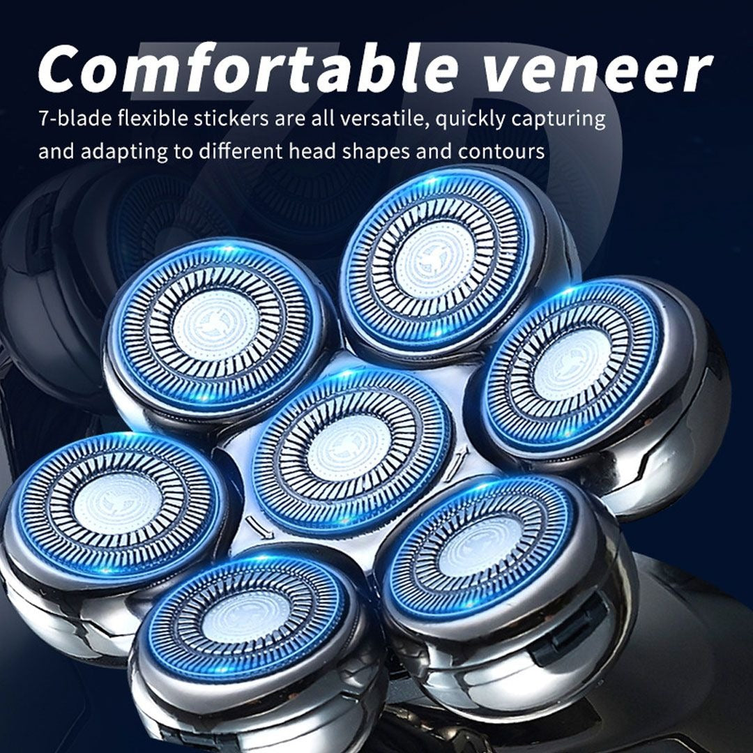Kemei 5-in-1 Rotary Electric Razor: Waterproof, 7D Floating Heads, Quick Charge