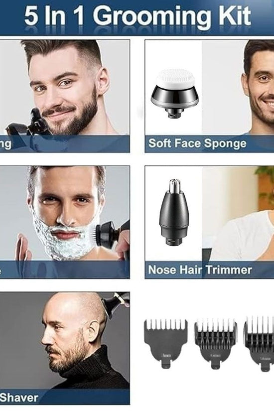 Kemei 5-in-1 Rotary Electric Razor: Waterproof, 7D Floating Heads, Quick Charge