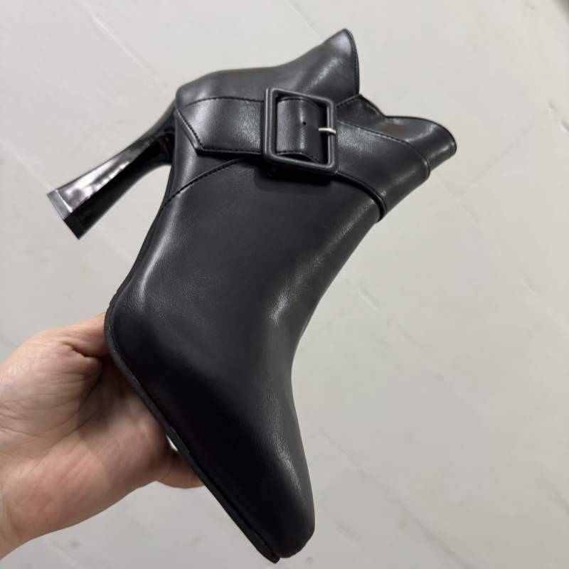 High Heels Thick Heel Pointed Platform Short Boots