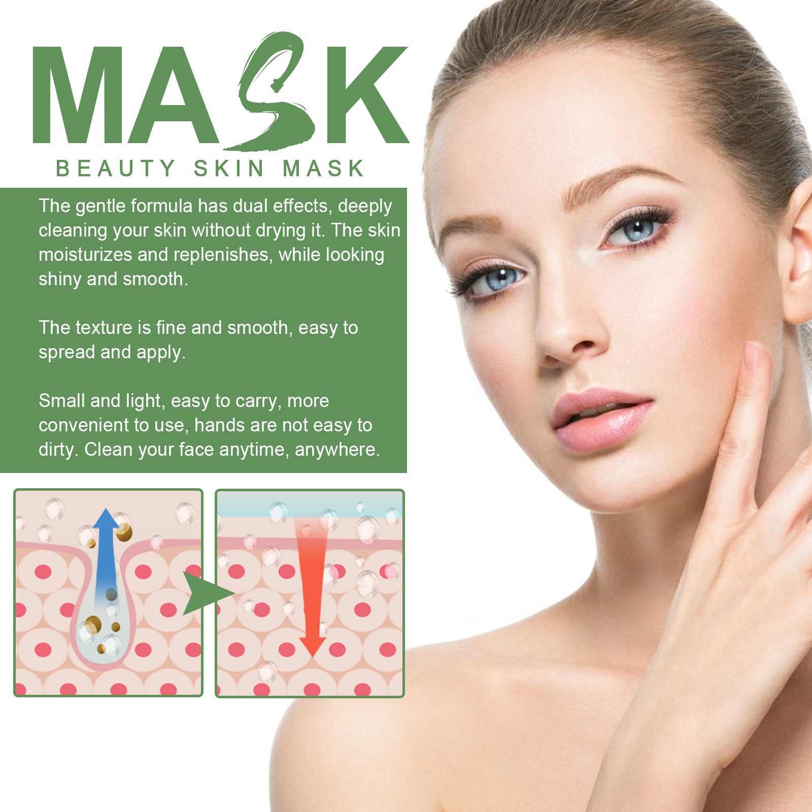 Green Tea Mask Stick for Acne and Blackhead Removal