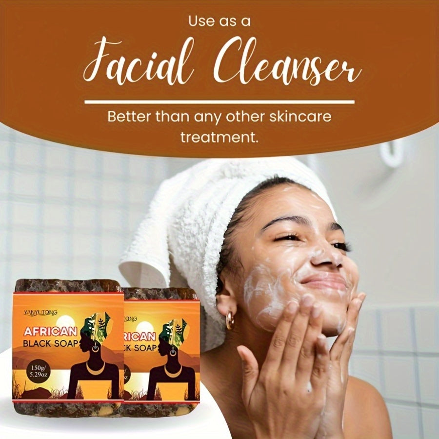 YANYUTONG 3-Pack Shea Butter Alcohol-Free Deep Cleansing Moisturising Bath Soap