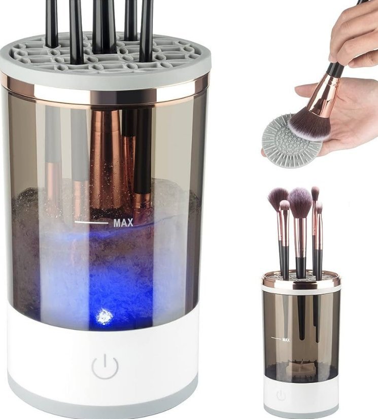 Automatic Electric Makeup Brush Cleaner Dryer Device for Hygienic Application