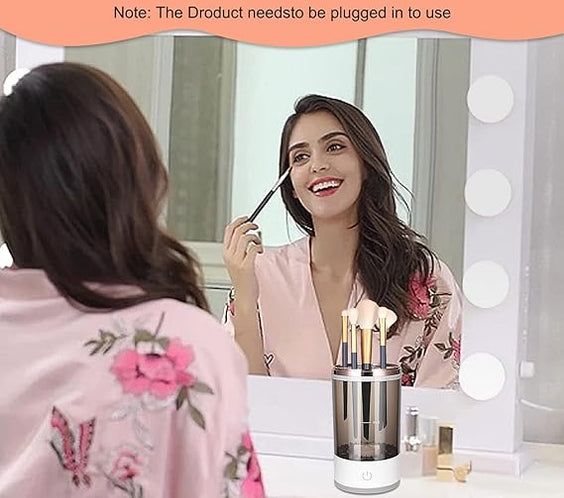 Automatic Electric Makeup Brush Cleaner Dryer Device for Hygienic Application