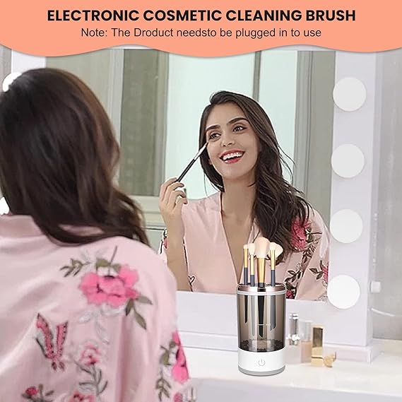 Automatic Electric Makeup Brush Cleaner Dryer Device for Hygienic Application
