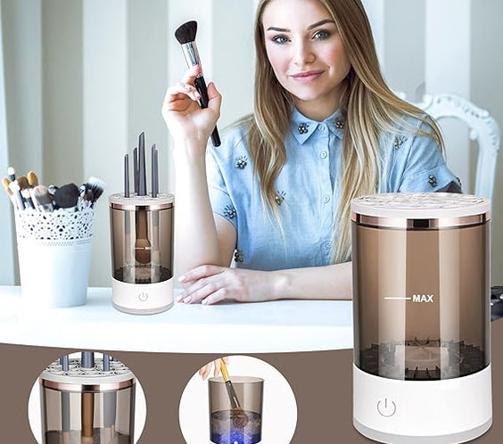 Automatic Electric Makeup Brush Cleaner Dryer Device for Hygienic Application