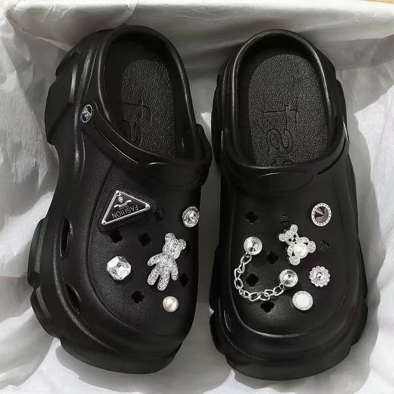 Wear crocs on the outside