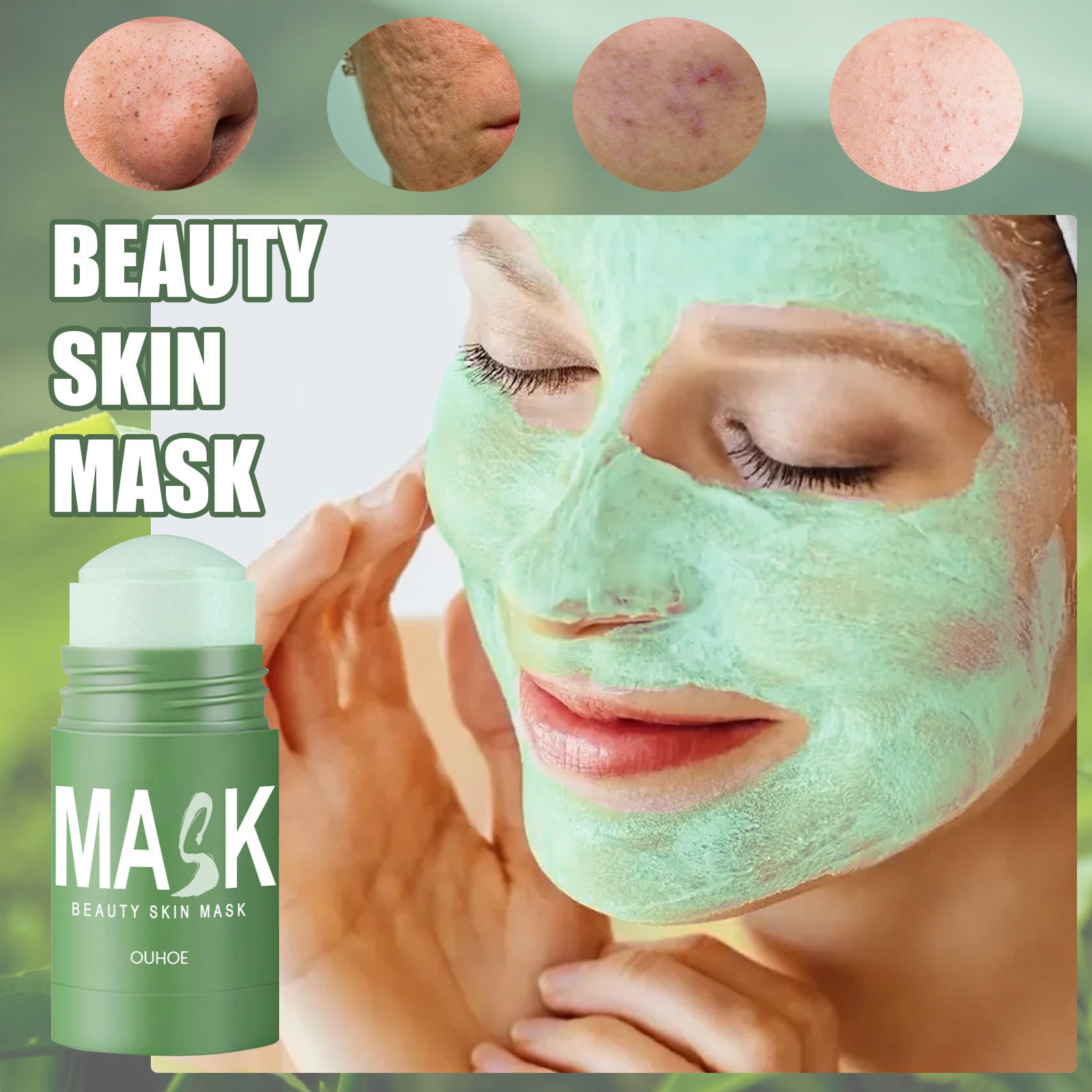 Green Tea Mask Stick for Acne and Blackhead Removal