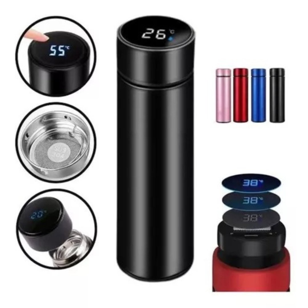 Smart Cup with LED Display – 500ml Stainless Steel Temperature Bottle