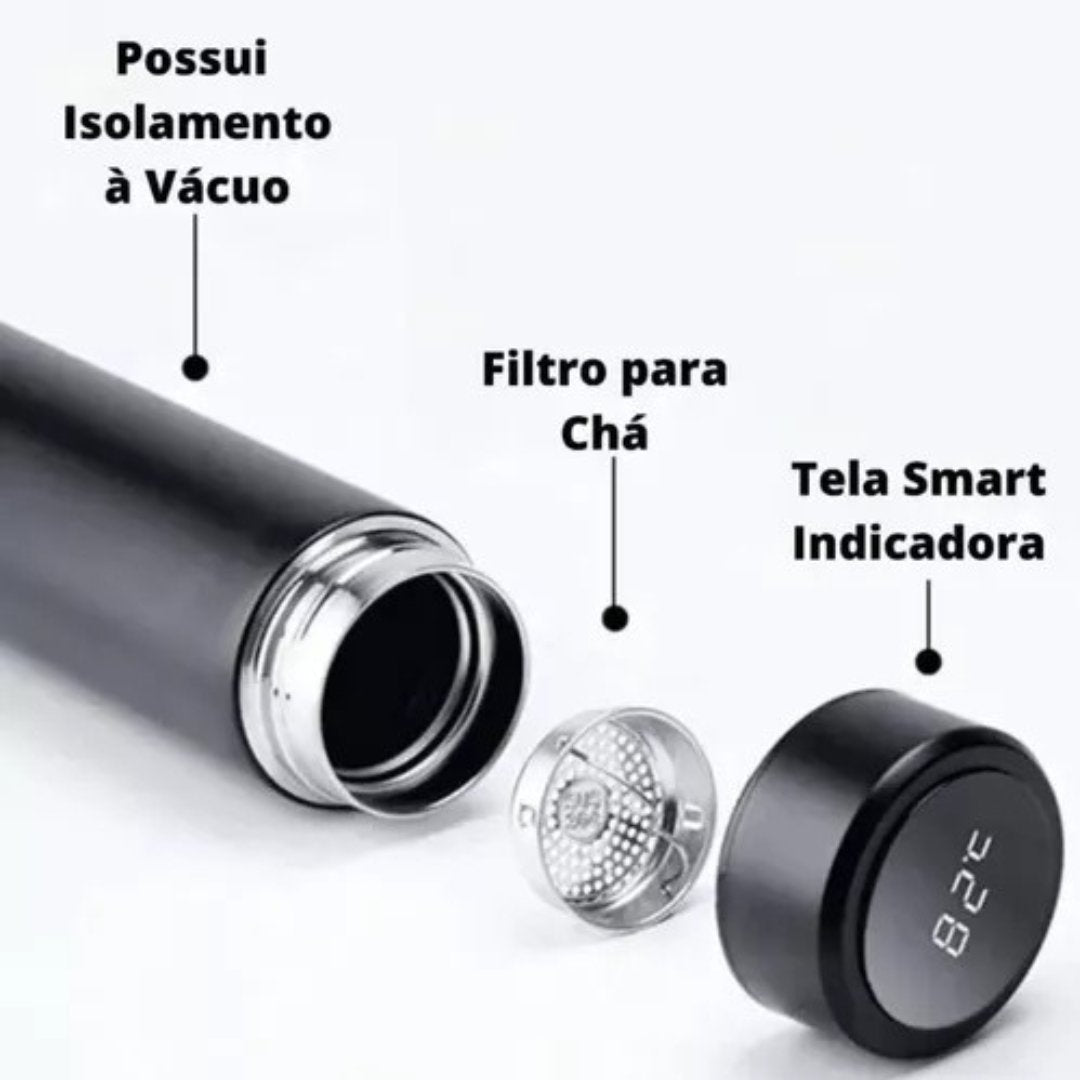 Smart Cup with LED Display – 500ml Stainless Steel Temperature Bottle